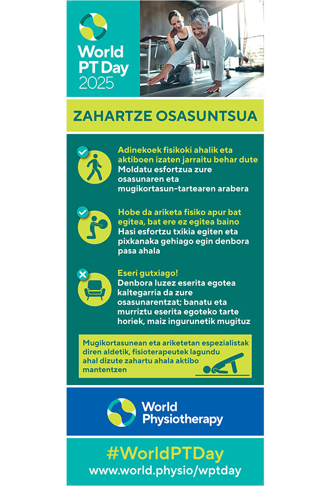 Thumbnail graphic for World PT Day 2025 banner 1 in Basque